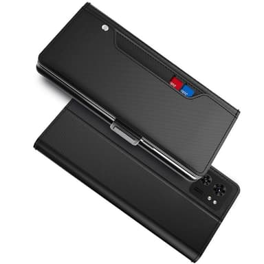 SKALO Motorola Edge 40 5G Korthållare Spegel Plånbok - Svart