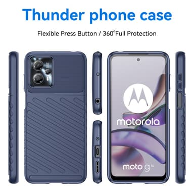 SKALO Motorola Moto G23 4G Twill TPU skal - Blå