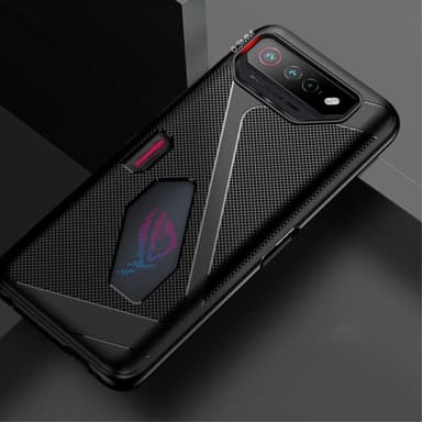 SKALO Asus ROG Phone 7 5G Carbon Fiber TPU-skal - Blå