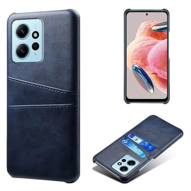 SKALO Xiaomi Redmi Note 12 4G PU-Läder Korthållare Skal - Blå