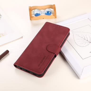 SKALO Motorola Moto G73 5G KHAZNEH Plånboksfodral i PU-Läder - Röd