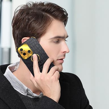 SKALO Xiaomi Redmi 12C 4G Krokodil Guldkant Skal - Svart