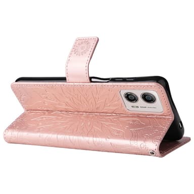 SKALO Motorola Moto G23 4G Mandala Plånboksfodral - Roséguld