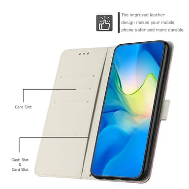 SKALO Motorola Moto G53 5G Marmor 3D Plånboksfodral