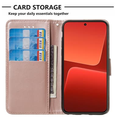 SKALO Xiaomi 13 5G Plånboksfodral i PU-Läder - Roséguld