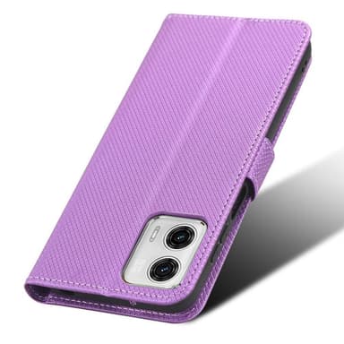 SKALO Motorola Moto G73 5G Premium Mini Romb Plånboksfodral - Lila