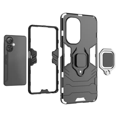 SKALO OnePlus Nord CE 3 Lite 5G Armor Hybrid Metallring skal - Röd