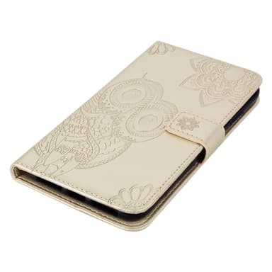 SKALO Motorola Moto G23 4G Mandala Owl Plånboksfodral - Guld