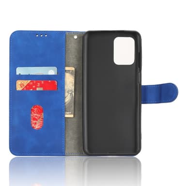 SKALO Motorola Moto G23 4G Matt PU-Läder Plånboksfodral - Blå
