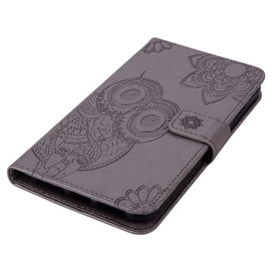 SKALO Motorola Moto G53 5G Mandala Owl Plånboksfodral - Grå