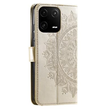 SKALO Xiaomi 13 5G Mandala Plånboksfodral - Guld