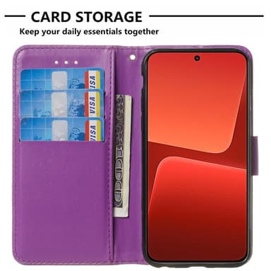 SKALO Xiaomi 13 5G Plånboksfodral i PU-Läder - Lila