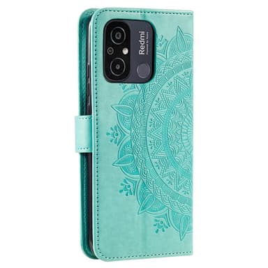 SKALO Xiaomi Redmi 12C 4G Mandala Plånboksfodral - Turkos