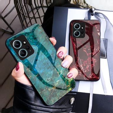 SKALO Xiaomi Redmi Note 12 4G Marmor Härdat Glas TPU-skal - Motiv 1