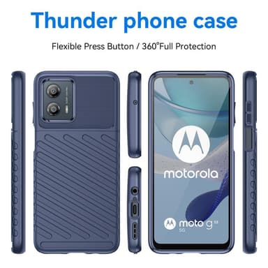 SKALO Motorola Moto G53 5G Twill TPU skal - Blå