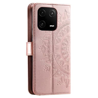 SKALO Xiaomi 13 5G Mandala Plånboksfodral - Roséguld