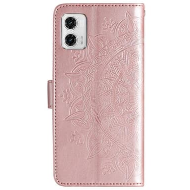 SKALO Motorola Moto G73 5G Mandala Plånboksfodral - Roséguld