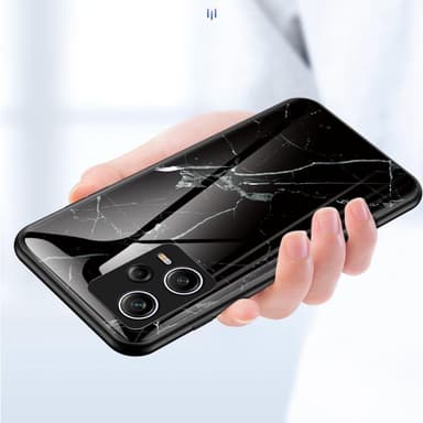 SKALO Xiaomi Redmi Note 12 Pro 5G Marmor Härdat Glas TPU-skal - Motiv 1