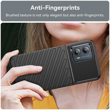 SKALO Motorola Moto G53 5G Twill TPU skal - Svart