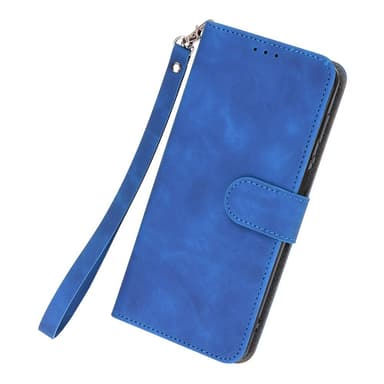 SKALO Motorola Moto G23 4G Matt PU-Läder Plånboksfodral - Blå