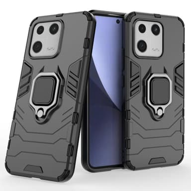 SKALO Xiaomi 13 5G Armor Hybrid Metallring skal - Svart