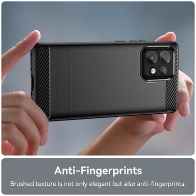 SKALO Motorola Edge 40 Pro 5G Armor Carbon Stöttåligt TPU-skal - Svart