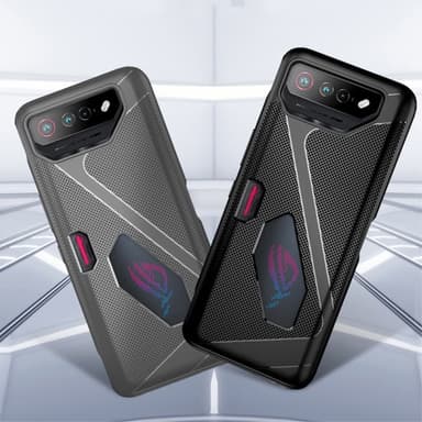 SKALO Asus ROG Phone 7 5G Carbon Fiber TPU-skal - Blå