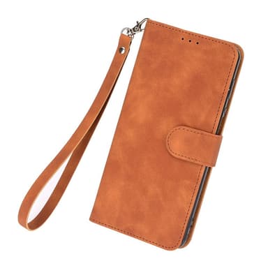 SKALO Xiaomi 13 Pro 5G Matt PU-Läder Plånboksfodral - Brun