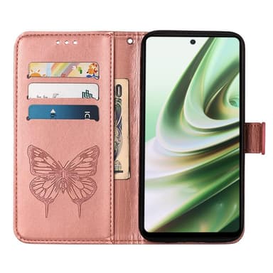 SKALO OnePlus Nord CE 3 Lite 5G Mandala Butterfly Plånboksfodral - Roséguld