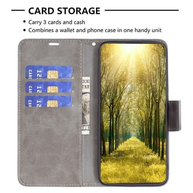SKALO Xiaomi 13 Lite Plånboksfodral i PU-Läder - Grå