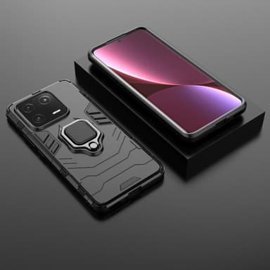SKALO Xiaomi 13 Pro 5G Armor Hybrid Metallring skal - Svart