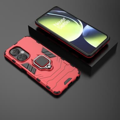 SKALO OnePlus Nord CE 3 Lite 5G Armor Hybrid Metallring skal - Röd