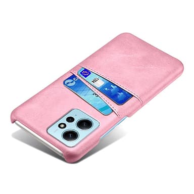 SKALO Xiaomi Redmi Note 12 4G PU-Läder Korthållare Skal - Roséguld