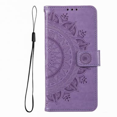 SKALO Xiaomi Redmi Note 12 Pro 5G Mandala Plånboksfodral - Lila