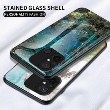 SKALO Xiaomi Redmi 12C 4G Marmor Härdat Glas TPU-skal - Motiv 2