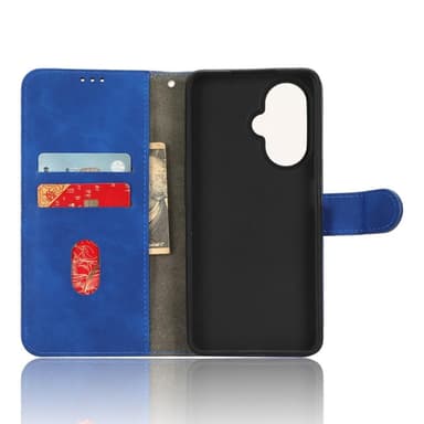 SKALO OnePlus Nord CE 3 Lite 5G Matt PU-Läder Plånboksfodral - Blå