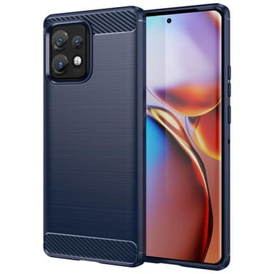 SKALO Motorola Edge 40 Pro 5G Armor Carbon Stöttåligt TPU-skal - Blå