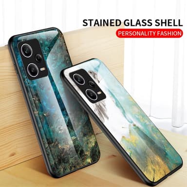 SKALO Xiaomi Redmi Note 12 Pro 5G Marmor Härdat Glas TPU-skal - Motiv 3