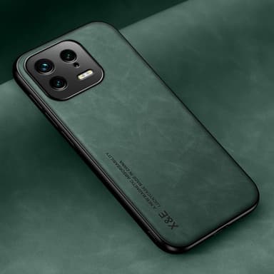 SKALO Xiaomi 13 5G X&E PU-Läder Skal - Grön