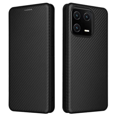 SKALO Xiaomi 13 5G Carbon Fiber Plånboksfodral - Svart
