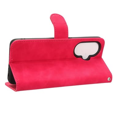 SKALO OnePlus Nord CE 3 Lite 5G Matt PU-Läder Plånboksfodral - Cerise