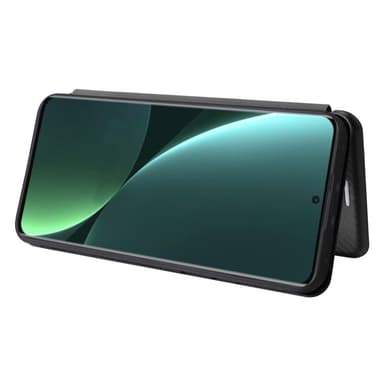 SKALO Xiaomi 13 5G Carbon Fiber Plånboksfodral - Svart