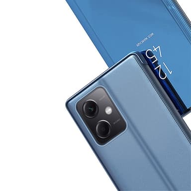 SKALO Xiaomi Redmi Note 12 Pro 5G Clear View Spegel fodral - Blå
