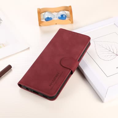 SKALO Xiaomi Redmi 12C 4G KHAZNEH Plånboksfodral i PU-Läder - Röd
