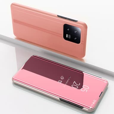 SKALO Xiaomi 13 5G Clear View Spegel fodral - Roséguld