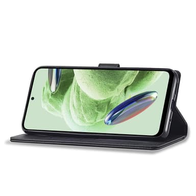 SKALO Xiaomi Redmi Note 12 5G LC.IMEEKE Plånboksfodral i PU-Läder - Svart