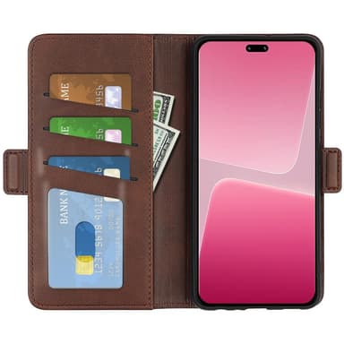 SKALO Xiaomi 13 Lite Premium Plånboksfodral - Brun