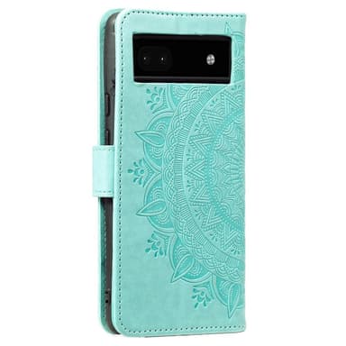 SKALO Google Pixel 7a Mandala Plånboksfodral - Turkos