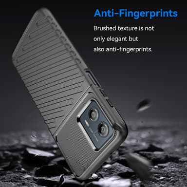 SKALO Motorola Moto G53 5G Twill TPU skal - Svart