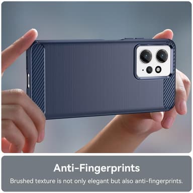 SKALO Xiaomi Redmi Note 12 4G Armor Carbon Stöttåligt TPU-skal - Blå